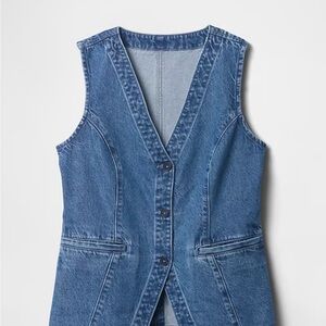 NWT GAP Longline Denim Vest